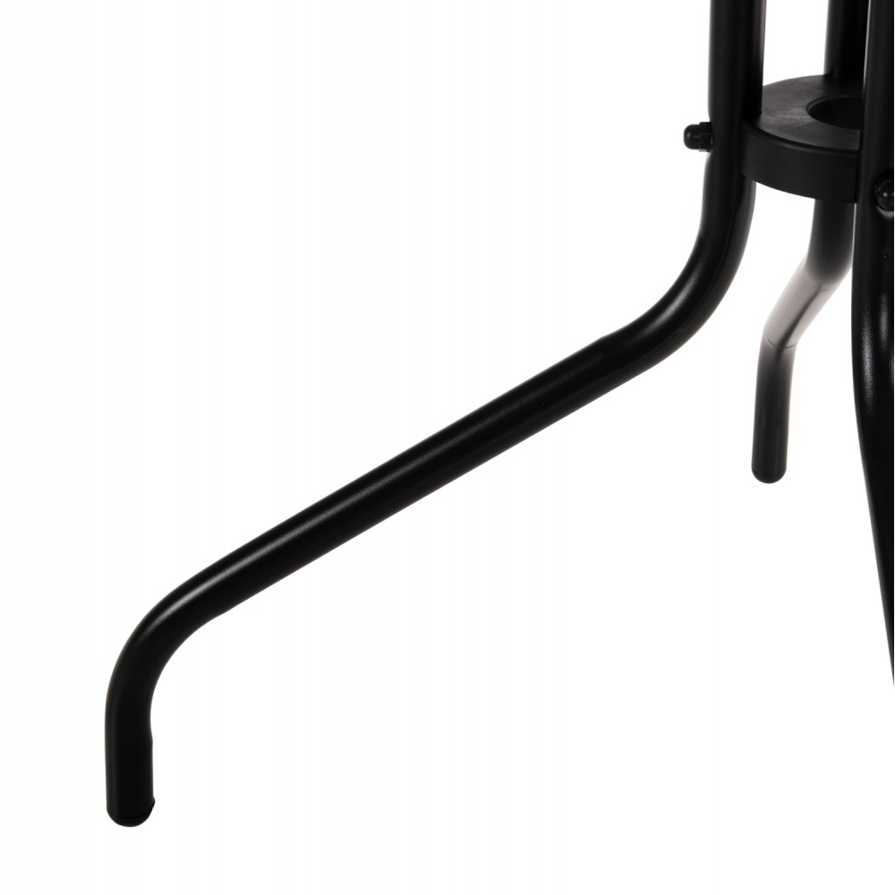 Σετ εξωτερικού χώρου "FIGO" 3τμχ απο μέταλλο/γυαλί/textilene σε μαύρο χρώμα 70x70x72