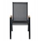 Πολυθρόνα εξωτερικού χώρου "LEONE" από μέταλλο σε μαύρο χρώμα 54x74x91