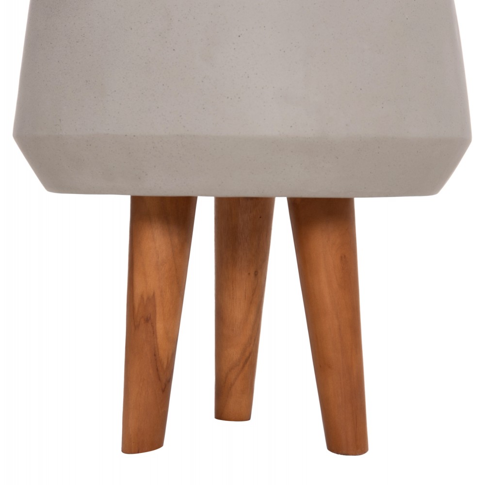 Γλάστρα εσωτ. χώρου "QUAN" από τσιμέντο σε γκρι χρώμα 35x50