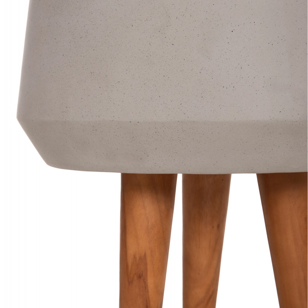 Γλάστρα εσωτ. χώρου "QUAN" από τσιμέντο σε γκρι χρώμα 35x50