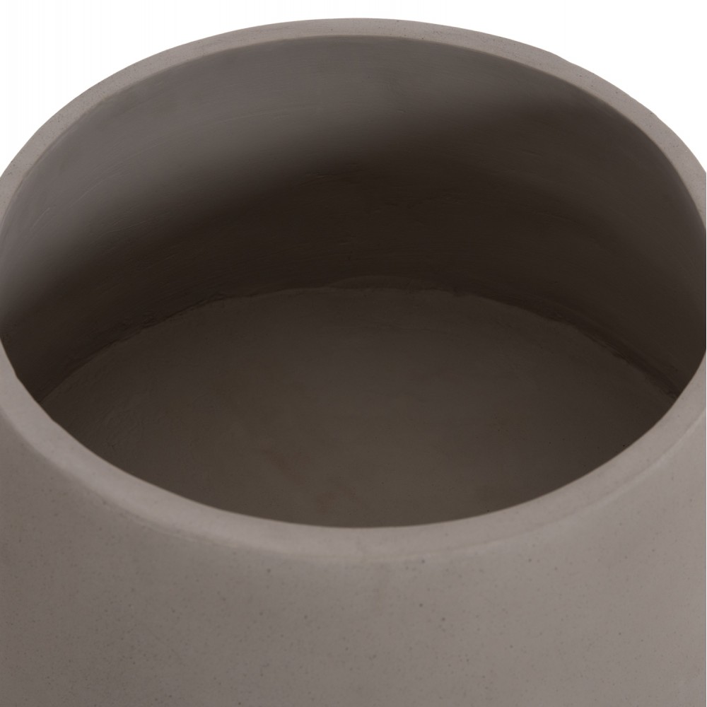 Γλάστρα εσωτ. χώρου "QUAN" από τσιμέντο σε γκρι χρώμα 35x50