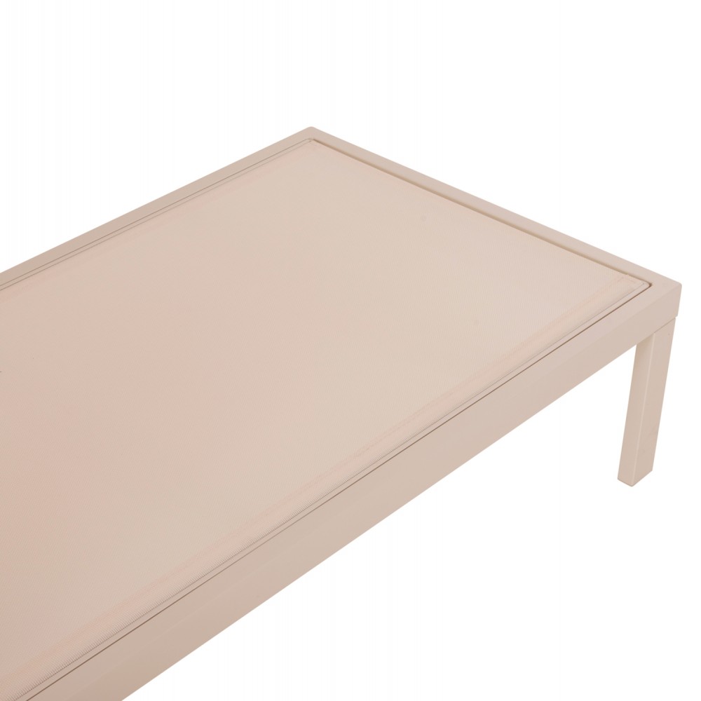 Ξαπλώστρα "THATCHER' από αλουμίνιο σε σαμπανί χρώμα 196,5x64,5x92