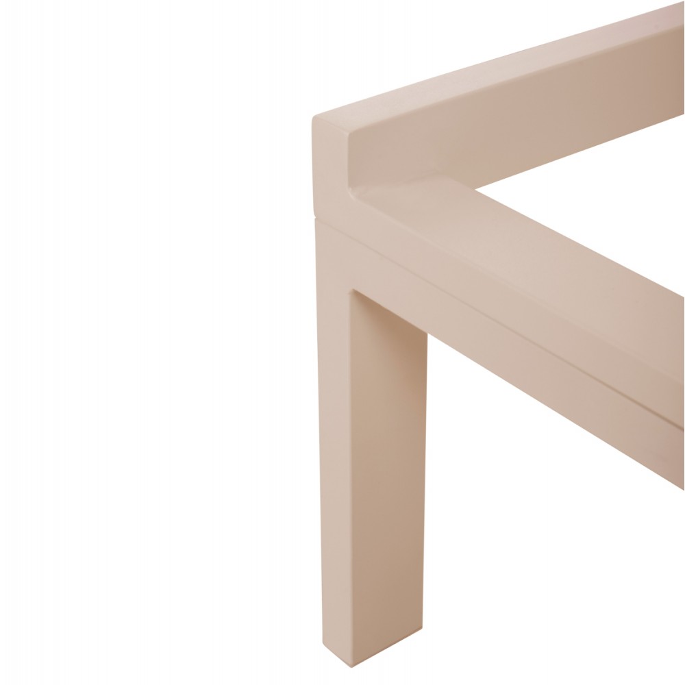 Ξαπλώστρα "THATCHER' από αλουμίνιο σε σαμπανί χρώμα 196,5x64,5x92