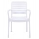 Πολυθρόνα εξωτ. χώρου "FLAN" από προπυλένιο σε λευκό χρώμα 57x56x82.5