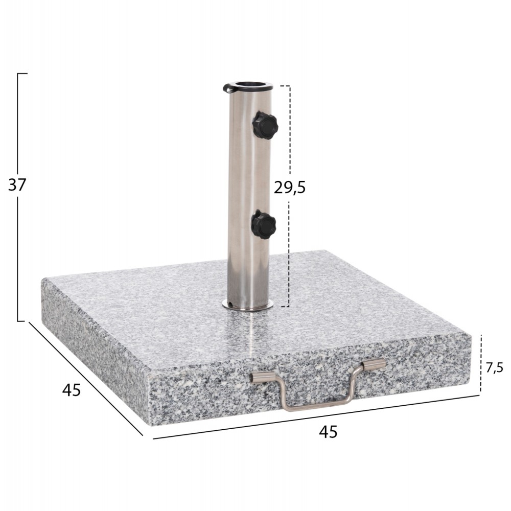 Βάση ομπρέλας απο γρανίτη 40 κιλά με λαβές Φ48