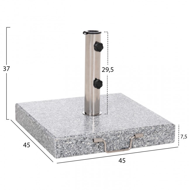 Βάση ομπρέλας απο γρανίτη 40 κιλά με λαβές Φ48