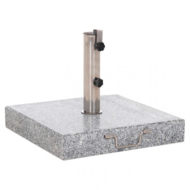 Βάση ομπρέλας 60kg με χερούλι και ρόδες από γρανίτη Φ58 50x50x40