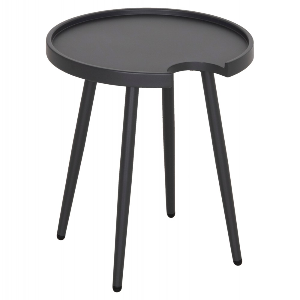 Τραπέζι βοηθητικό εξωτ.χώρου "TEROC" από αλουμίνιο σε γκρι χρώμα Φ47x53