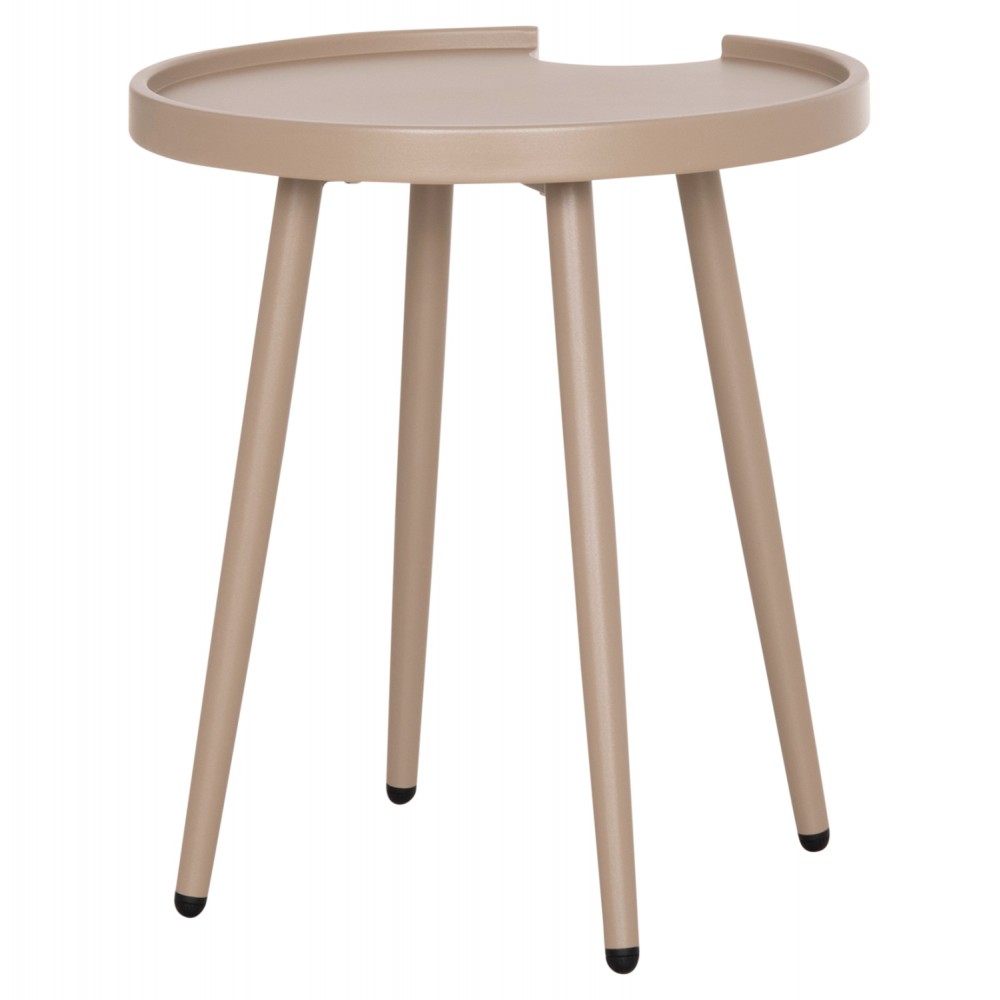 Τραπέζι βοηθητικό εξωτ.χώρου "TEROC" από αλουμίνιο σε καπουτσίνο χρώμα Φ47x53