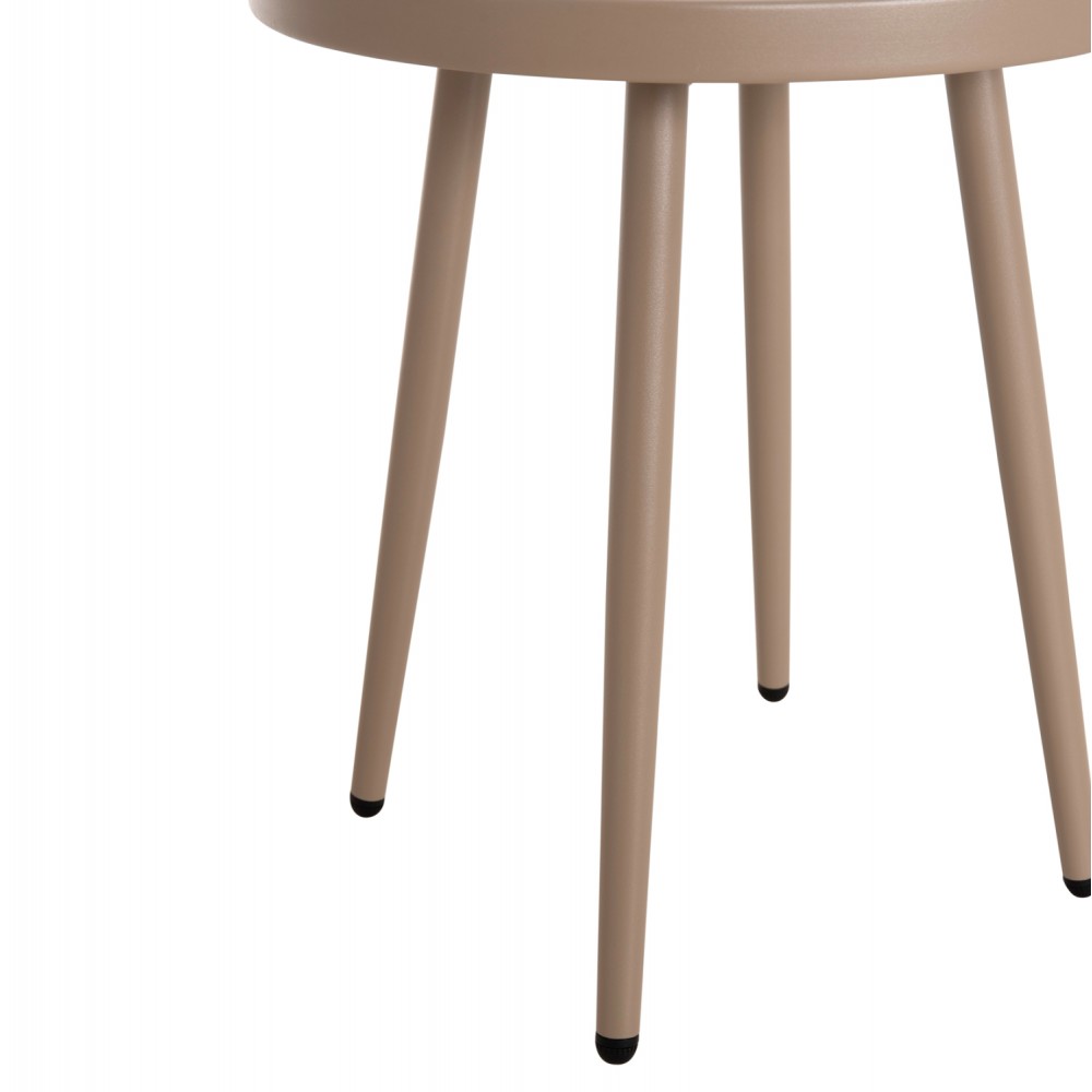 Τραπέζι βοηθητικό εξωτ.χώρου "TEROC" από αλουμίνιο σε καπουτσίνο χρώμα Φ47x53