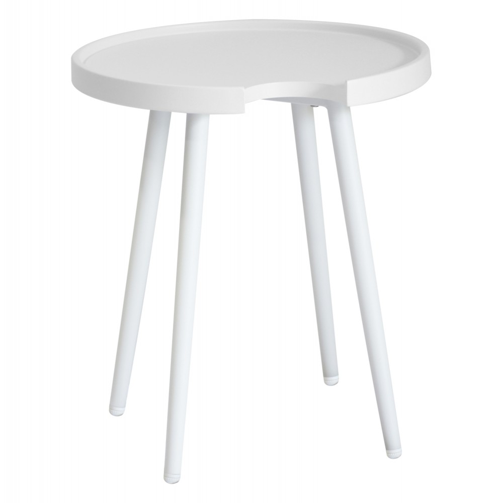 Τραπέζι βοηθητικό εξωτ.χώρου "TEROC" από αλουμίνιο σε λευκό χρώμα Φ47x53