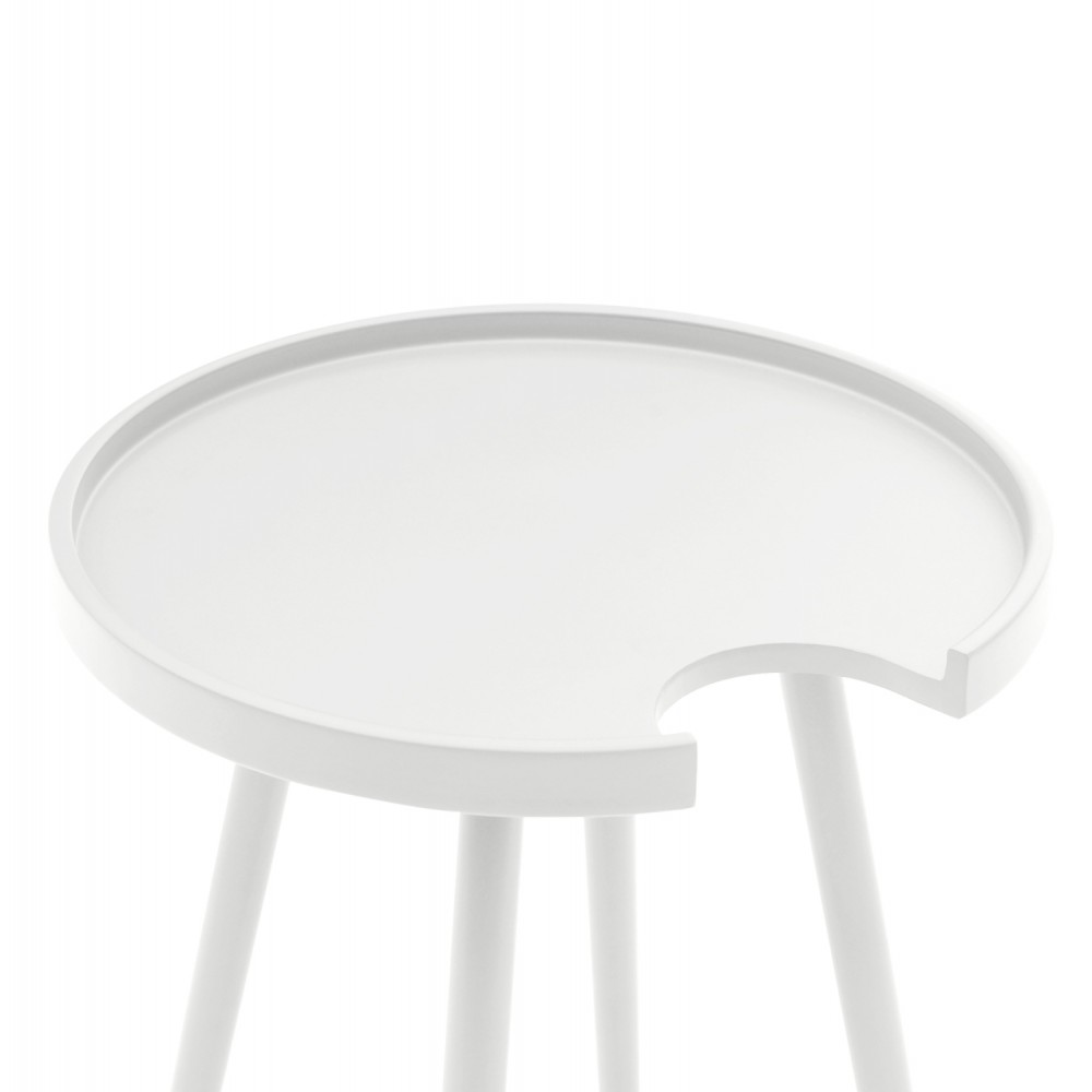 Τραπέζι βοηθητικό εξωτ.χώρου "TEROC" από αλουμίνιο σε λευκό χρώμα Φ47x53