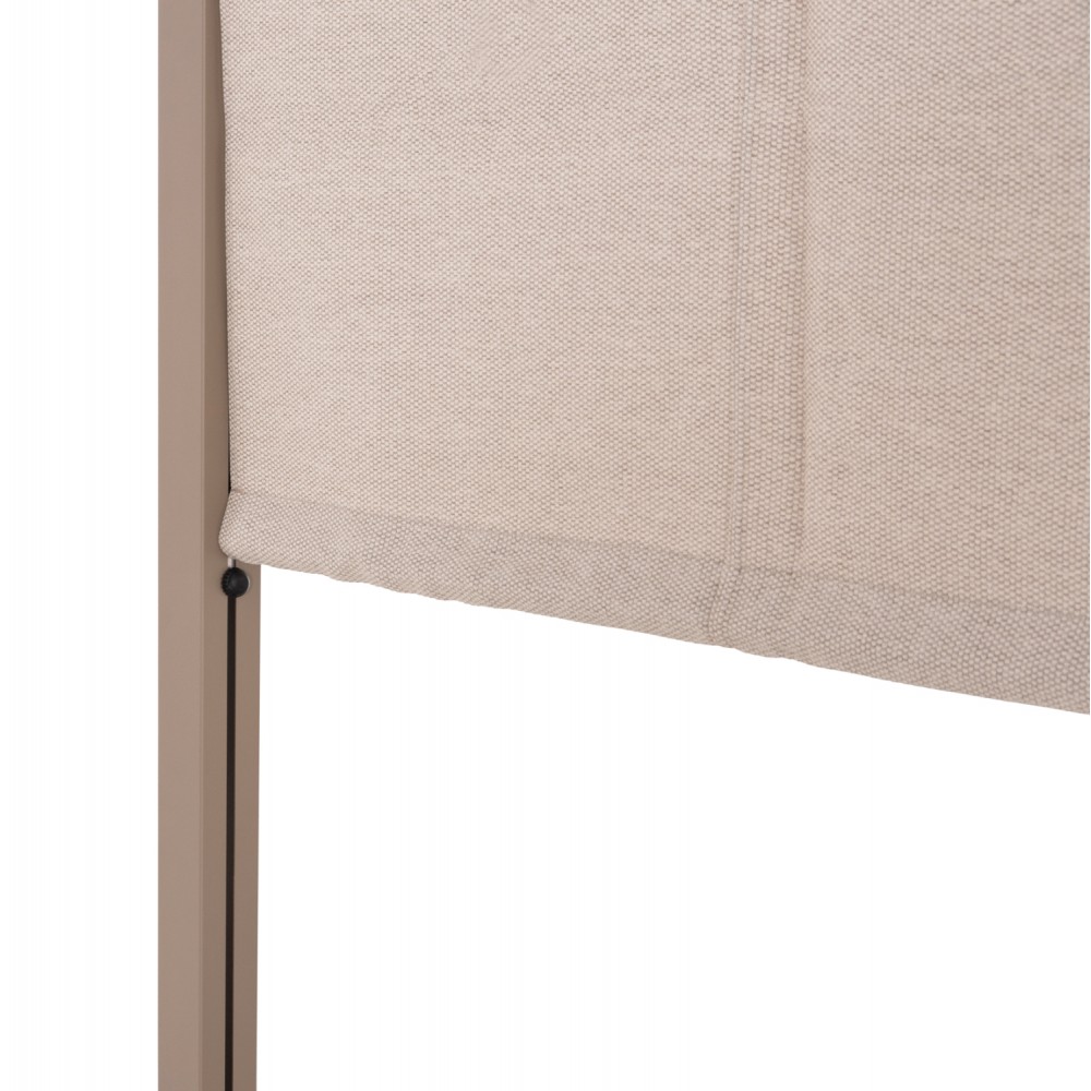 Ξαπλώστρα διπλή παραλίας "GALLANT" από αλουμίνιο σε καπουτσίνο χρώμα 200x200x200