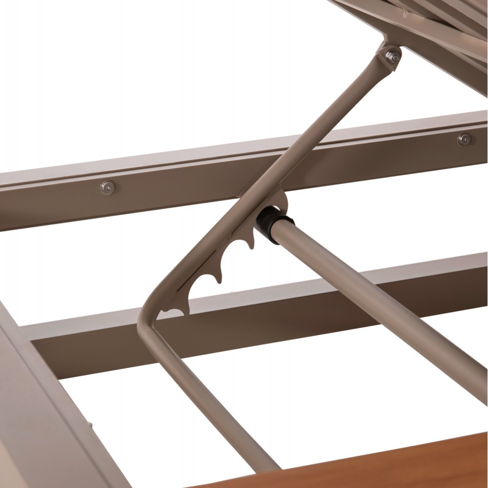 Ξαπλώστρα διπλή παραλίας "GALLANT" από αλουμίνιο σε καπουτσίνο χρώμα 200x200x200