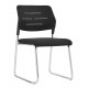 Καρέκλα επισκέπτη "TRABBEL" από ύφασμα/μέταλλο σε μαύρο χρώμα 49x59x82