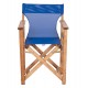 Πολυθρόνα σκηνοθέτη "ΛΗΜΝΟΣ" από ύφασμα/ξύλο σε μπλε χρώμα 57x54x88,5