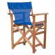 Πολυθρόνα σκηνοθέτη "ΛΗΜΝΟΣ" από ύφασμα/ξύλο σε μπλε χρώμα 57x54x88,5
