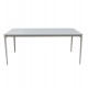 Τραπέζι τραπεζαρίας "STAD" από αλουμίνιο/sintered stone σε μπεζ/λευκό χρώμα 180x90x75
