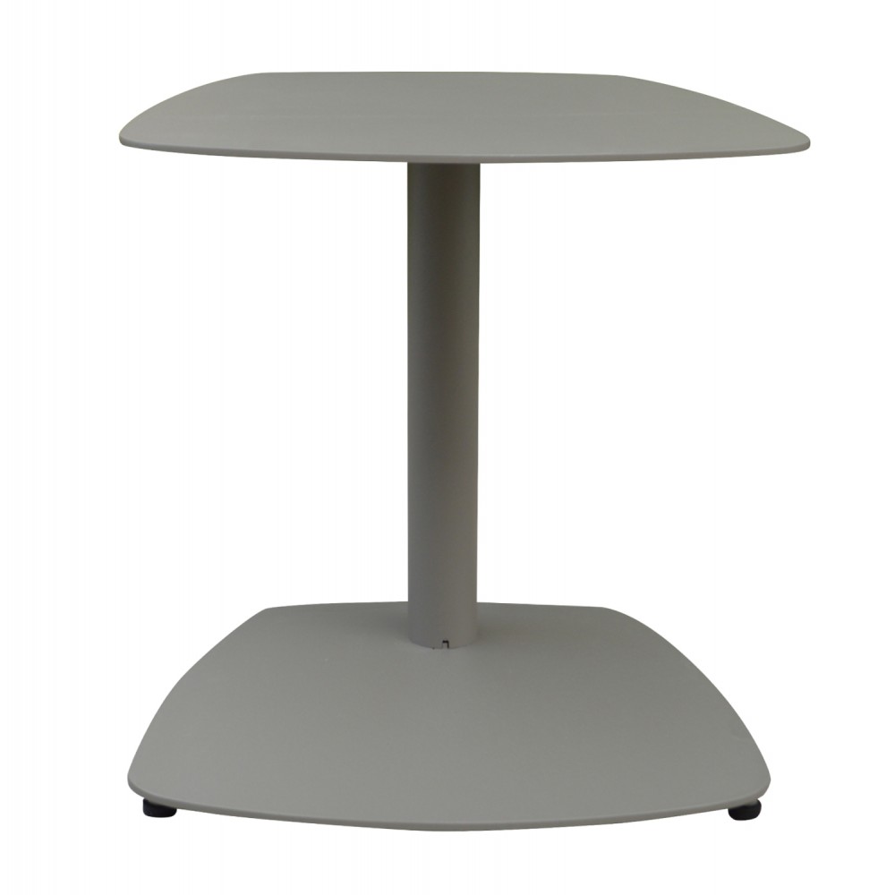 Βοηθητικό τραπεζάκι ξαπλώστρας "CARET" από αλουμίνιο σε ανοιχτό γκρι χρώμα 40x39x40