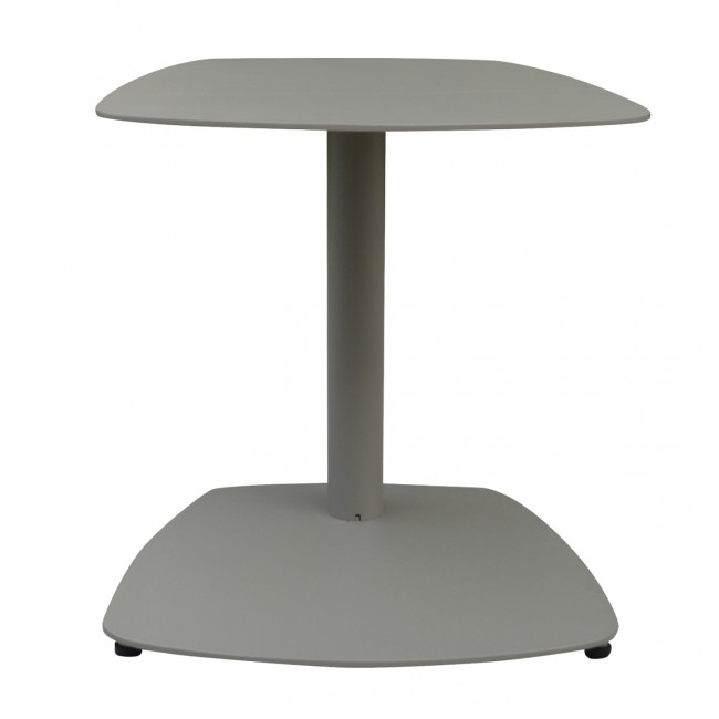 Βοηθητικό τραπεζάκι ξαπλώστρας "CARET" από αλουμίνιο σε ανοιχτό γκρι χρώμα 40x39x40