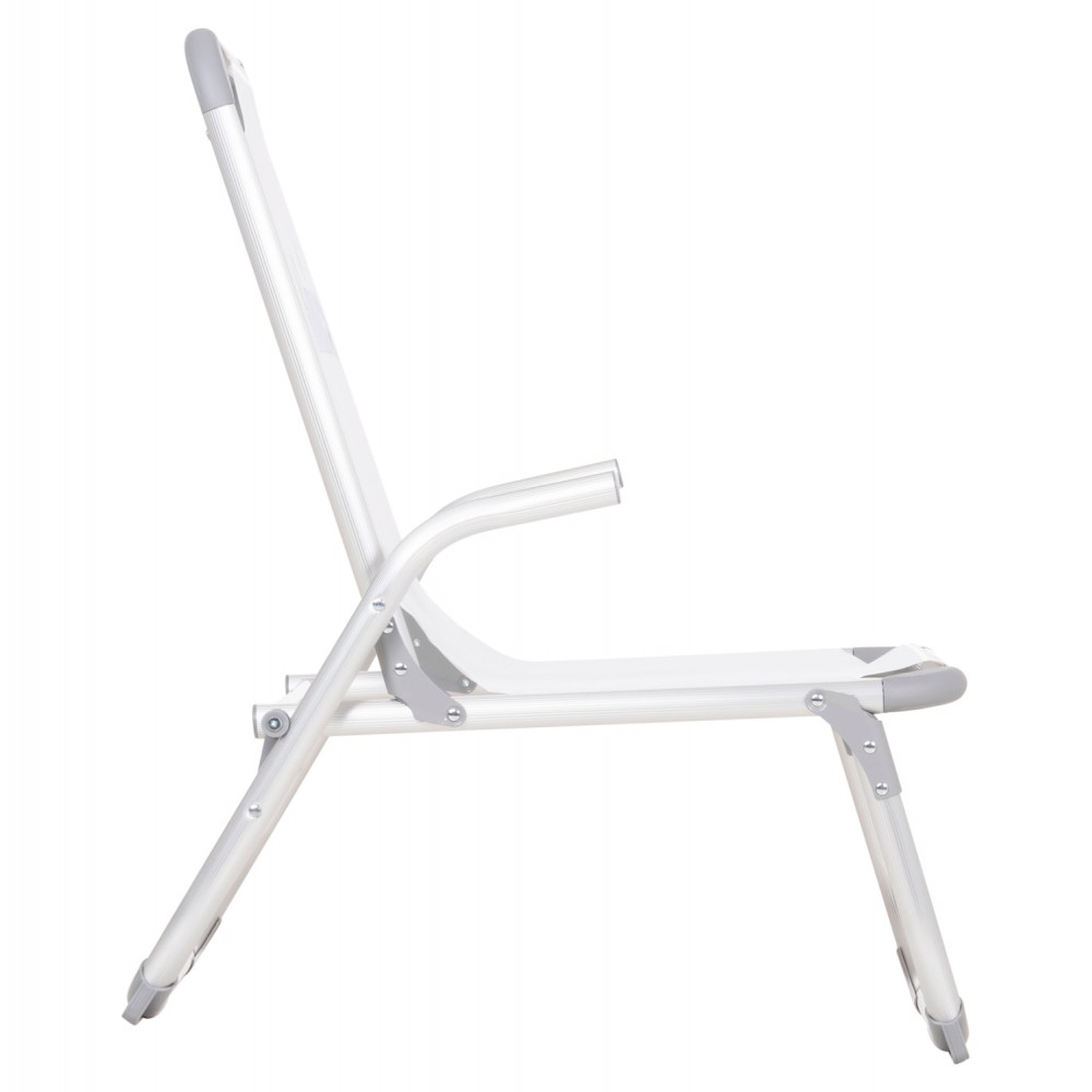 Καρεκλάκι παραλίας βαρέως τύπου "ALMIRA" από αλουμίνιο σε λευκό χρώμα 53x68x80