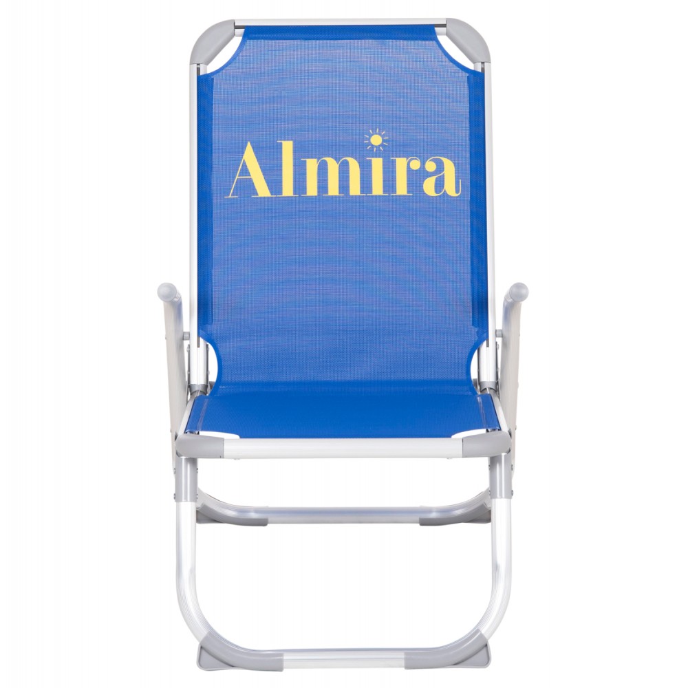 Καρεκλάκι παραλίας βαρέως τύπου "ALMIRA" από αλουμίνιο σε μπλε χρώμα 53x68x80