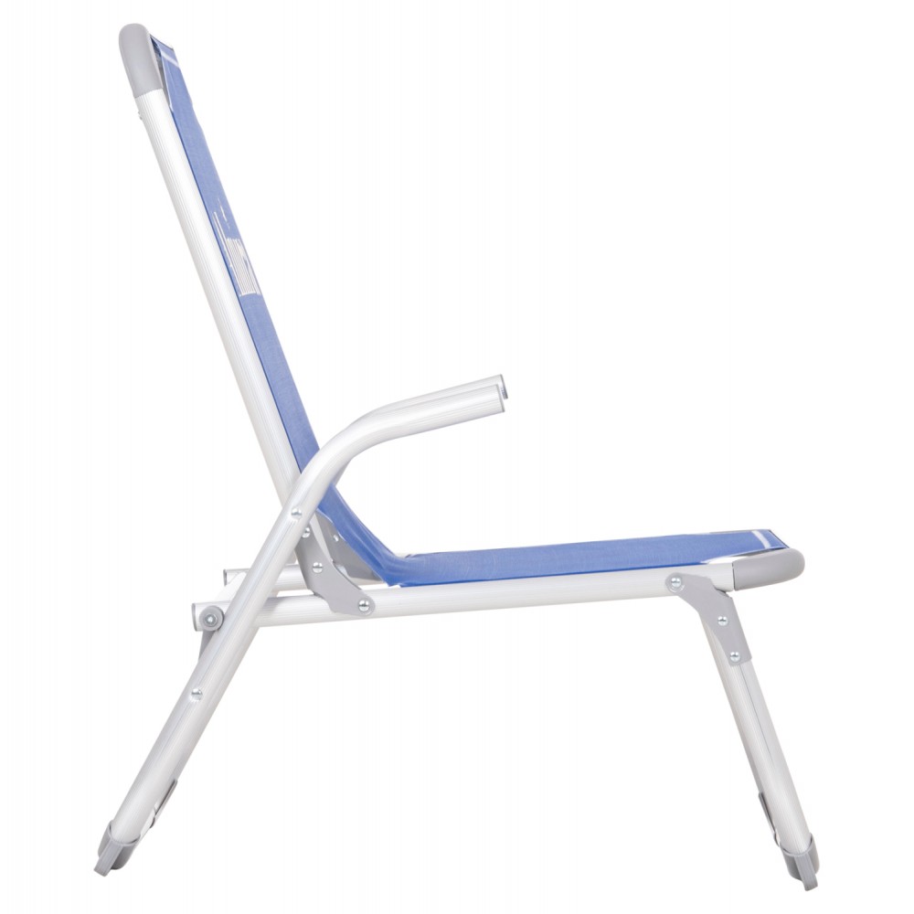 Καρεκλάκι παραλίας βαρέως τύπου "ALMIRA" από αλουμίνιο σε μπλε χρώμα 53x68x80