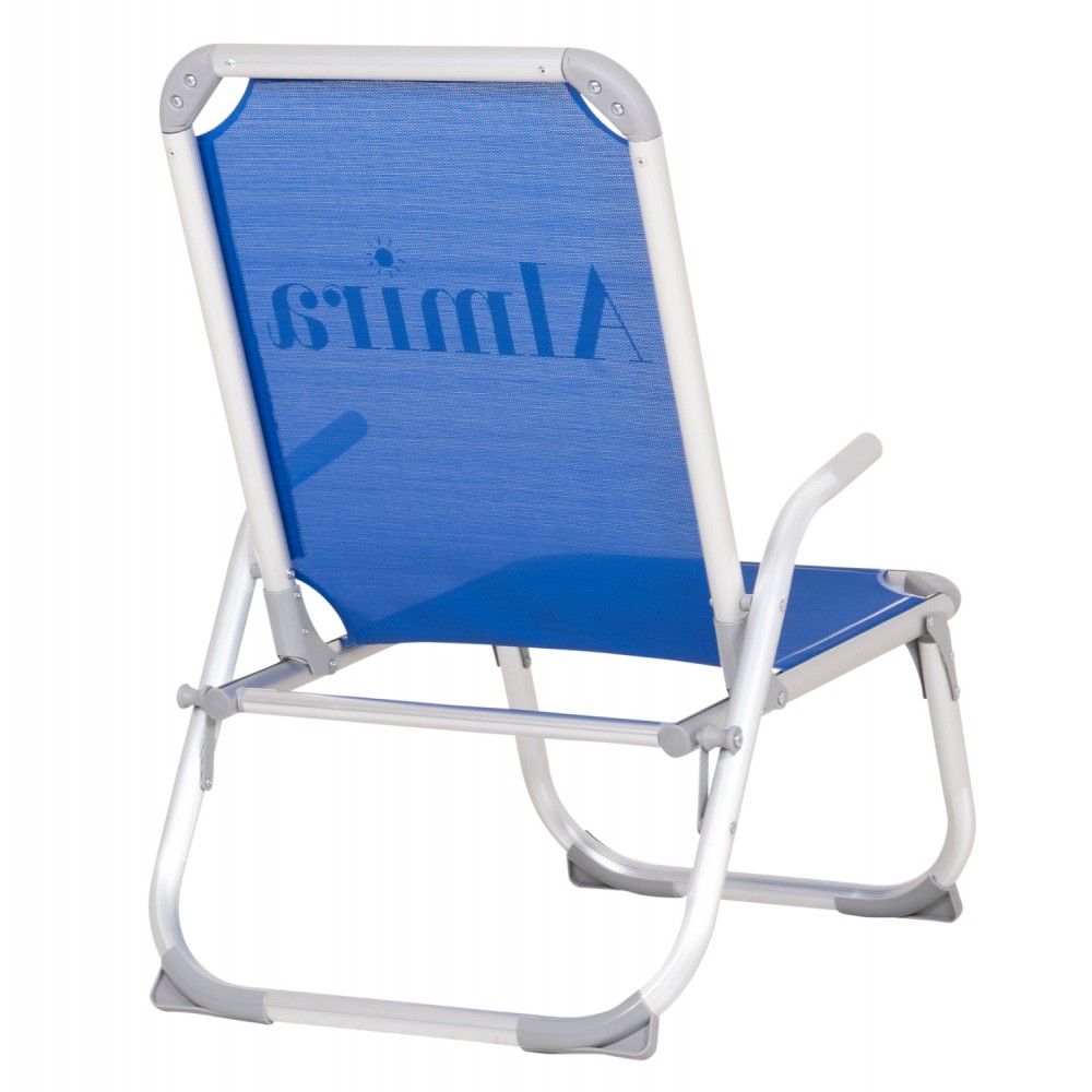 Καρεκλάκι παραλίας βαρέως τύπου "ALMIRA" από αλουμίνιο σε μπλε χρώμα 53x68x80