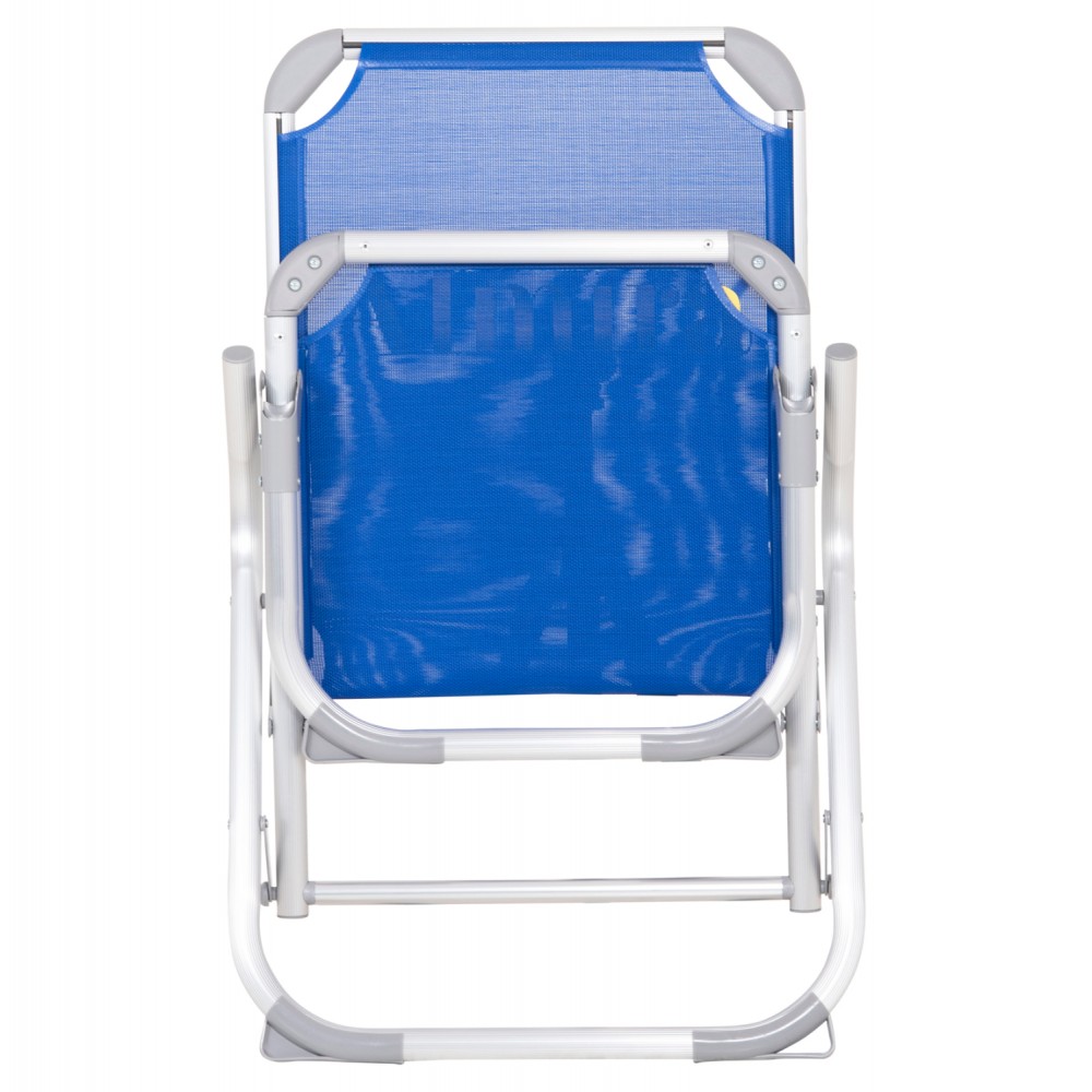 Καρεκλάκι παραλίας βαρέως τύπου "ALMIRA" από αλουμίνιο σε μπλε χρώμα 53x68x80