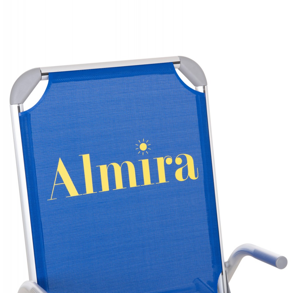 Καρεκλάκι παραλίας βαρέως τύπου "ALMIRA" από αλουμίνιο σε μπλε χρώμα 53x68x80