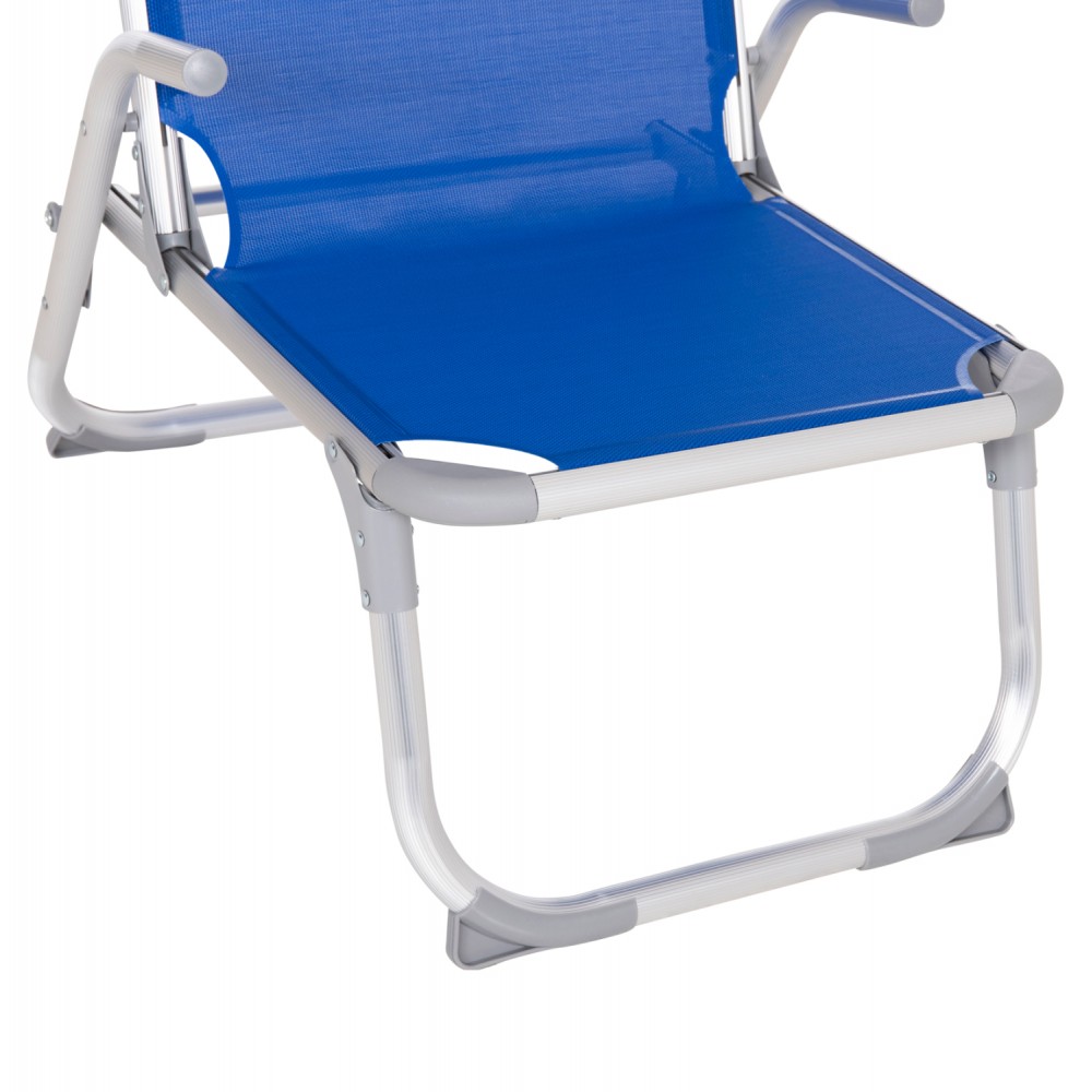 Καρεκλάκι παραλίας βαρέως τύπου "ALMIRA" από αλουμίνιο σε μπλε χρώμα 53x68x80