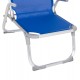 Καρεκλάκι παραλίας βαρέως τύπου "ALMIRA" από αλουμίνιο σε μπλε χρώμα 53x68x80