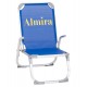 Καρεκλάκι παραλίας βαρέως τύπου "ALMIRA" από αλουμίνιο σε μπλε χρώμα 53x68x80