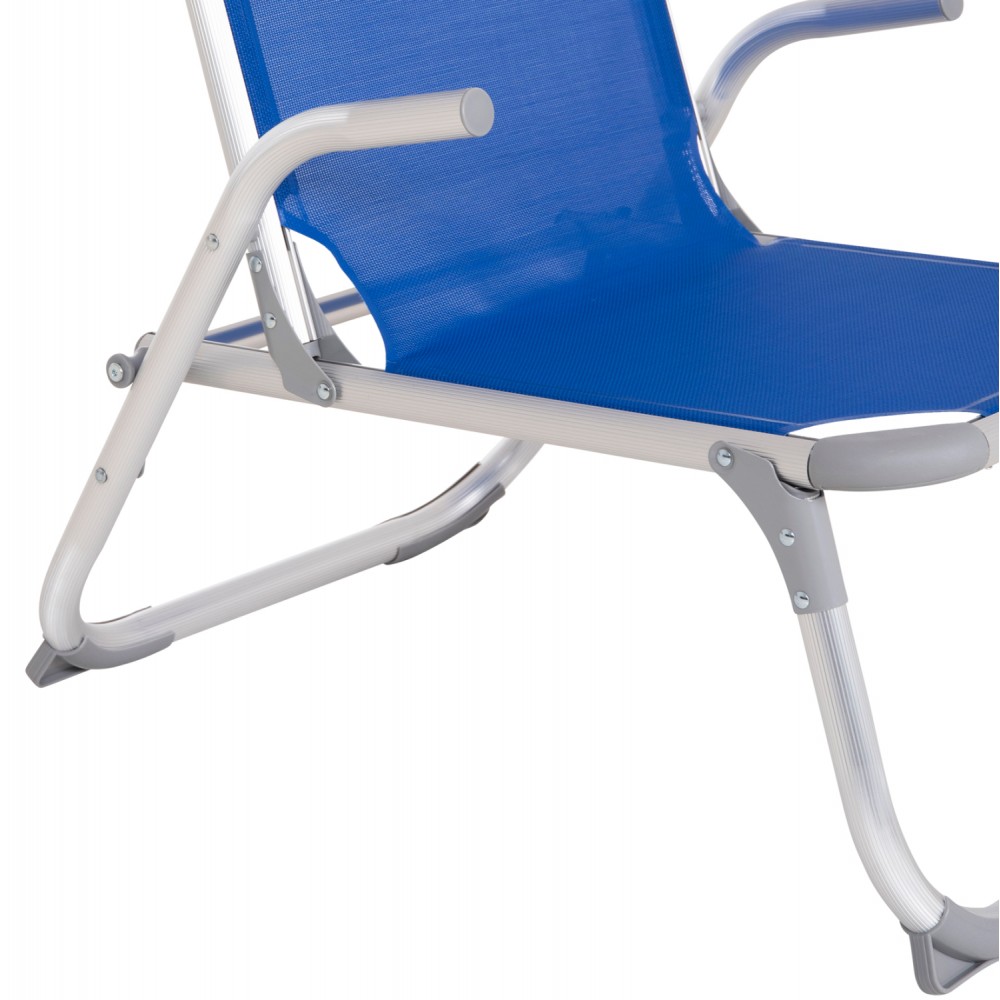 Καρεκλάκι παραλίας βαρέως τύπου "ALMIRA" από αλουμίνιο σε μπλε χρώμα 53x68x80