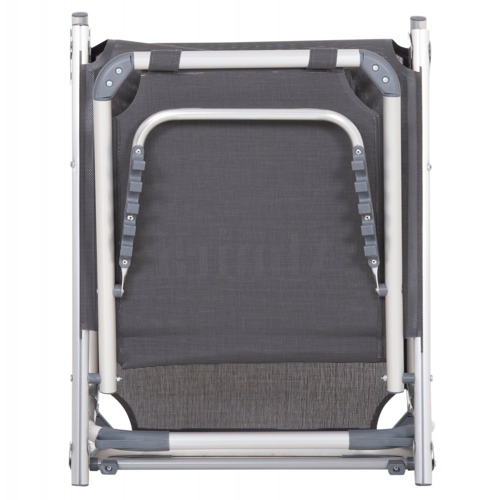 Ξαπλώστρα παραλίας βαρέου τύπου "ALMIRA" από αλουμίνιο σε γκρι χρώμα 187x59x78