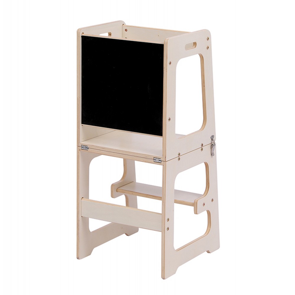 Πύργος εκμάθησης με πίνακα "RICKI" από ξύλο πεύκου σε φυσικό χρώμα  37x40x84