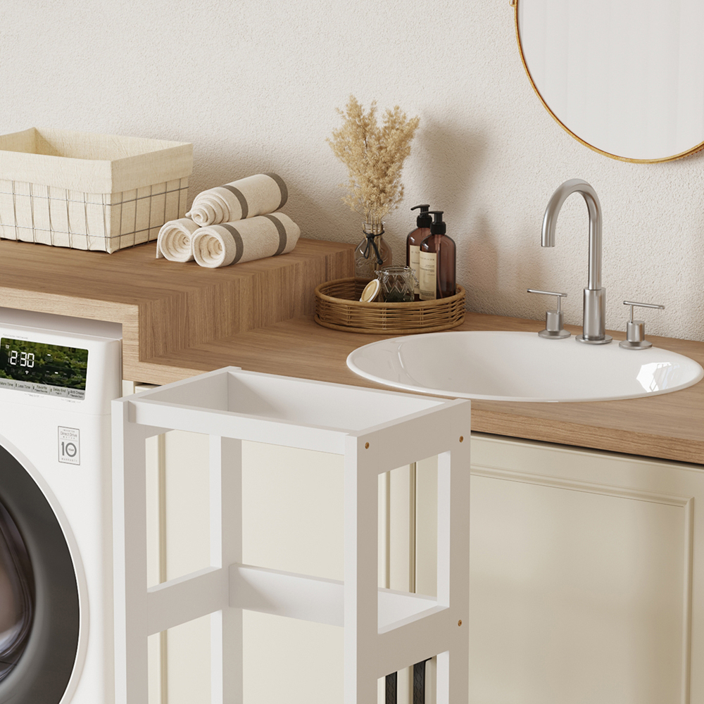 Πύργος εκμάθησης τ.Μοντεσσόρι "PEPE" από ξύλο πεύκου σε λευκό χρώμα 55x53x90