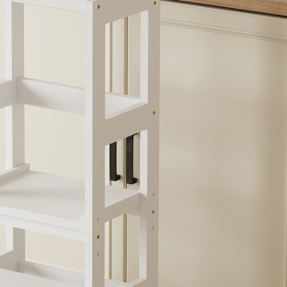 Πύργος εκμάθησης τ.Μοντεσσόρι "PEPE" από ξύλο πεύκου σε λευκό χρώμα 55x53x90