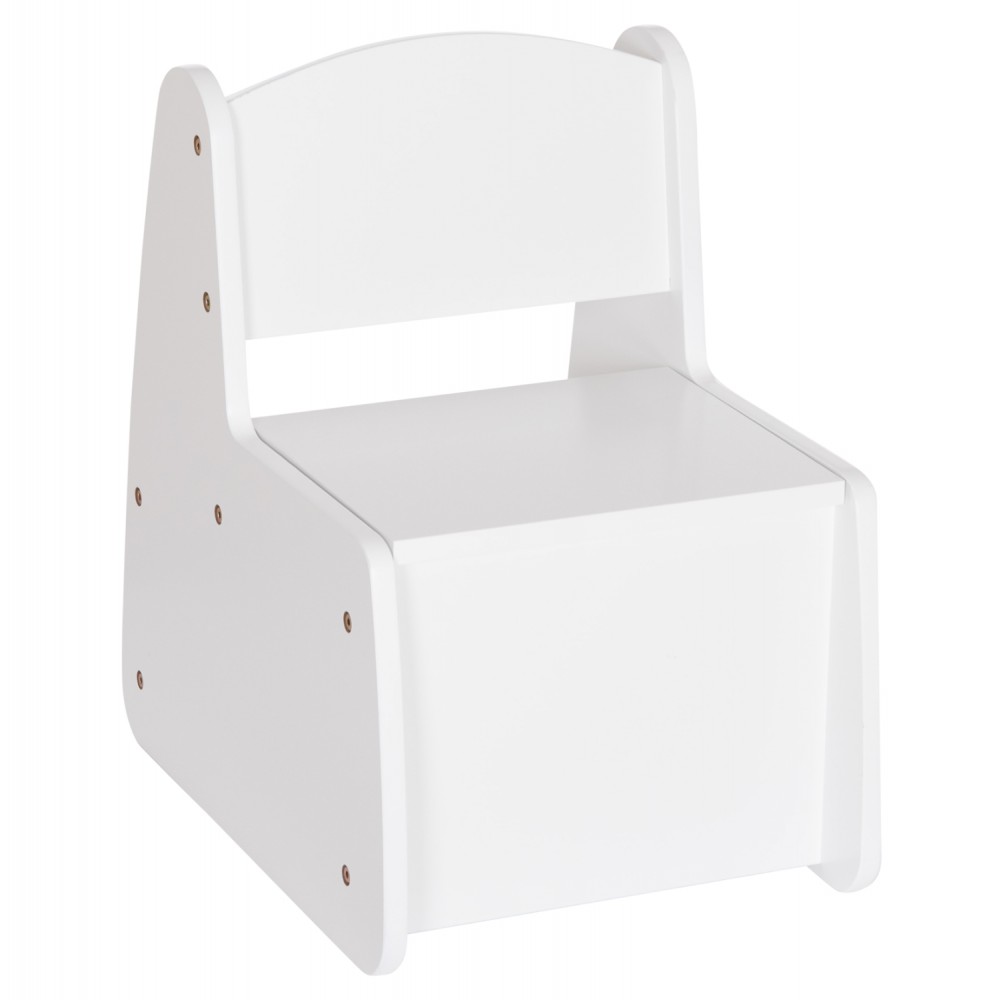 Παιδικό καρεκλάκι με αποθ.χώρο "RICKI" σε λευκό χρώμα 33x43x47