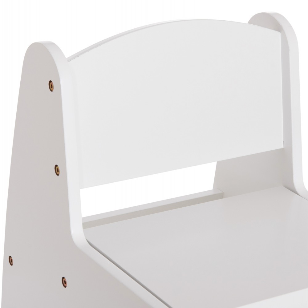 Παιδικό καρεκλάκι με αποθ.χώρο "RICKI" σε λευκό χρώμα 33x43x47