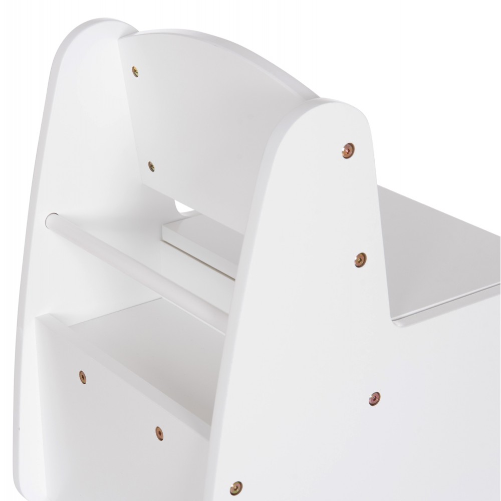 Παιδικό καρεκλάκι με αποθ.χώρο "RICKI" σε λευκό χρώμα 33x43x47