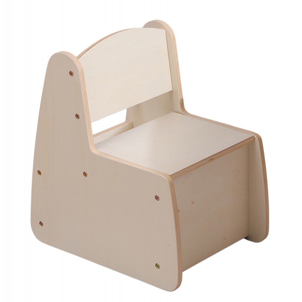 Παιδικό καρεκλάκι με αποθ.χώρο "RICKI" σε φυσικό χρώμα 33x43x47