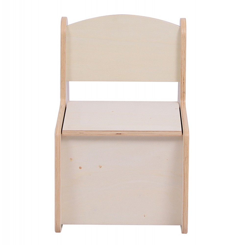 Παιδικό καρεκλάκι με αποθ.χώρο "RICKI" σε φυσικό χρώμα 33x43x47