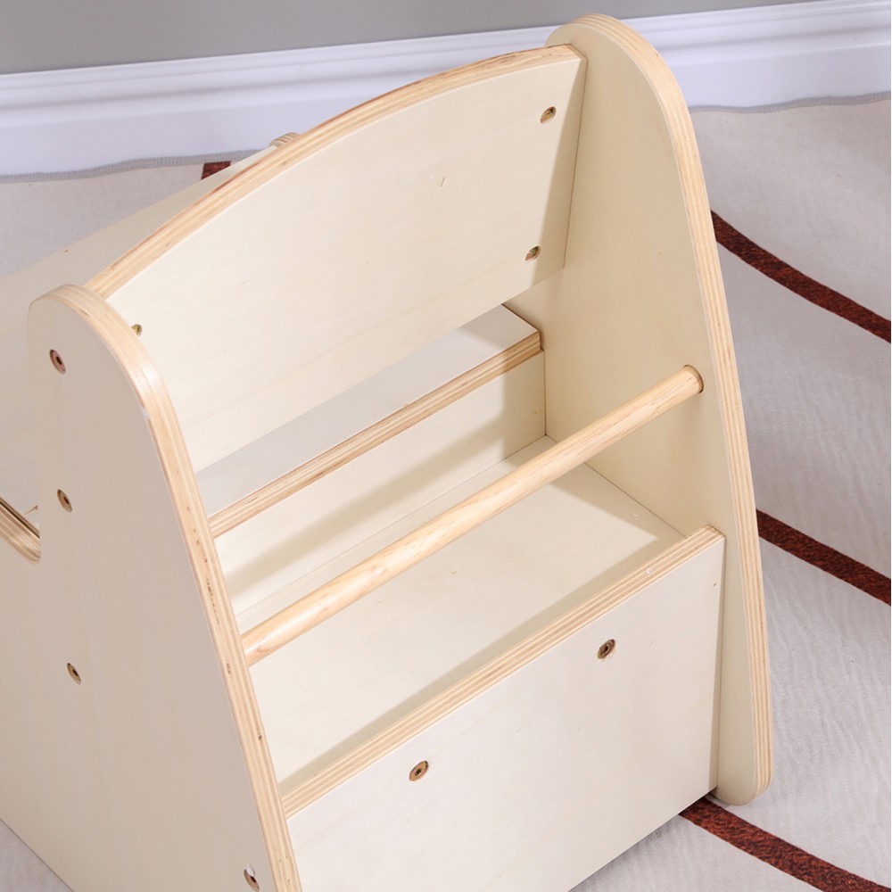 Παιδικό καρεκλάκι με αποθ.χώρο "RICKI" σε φυσικό χρώμα 33x43x47