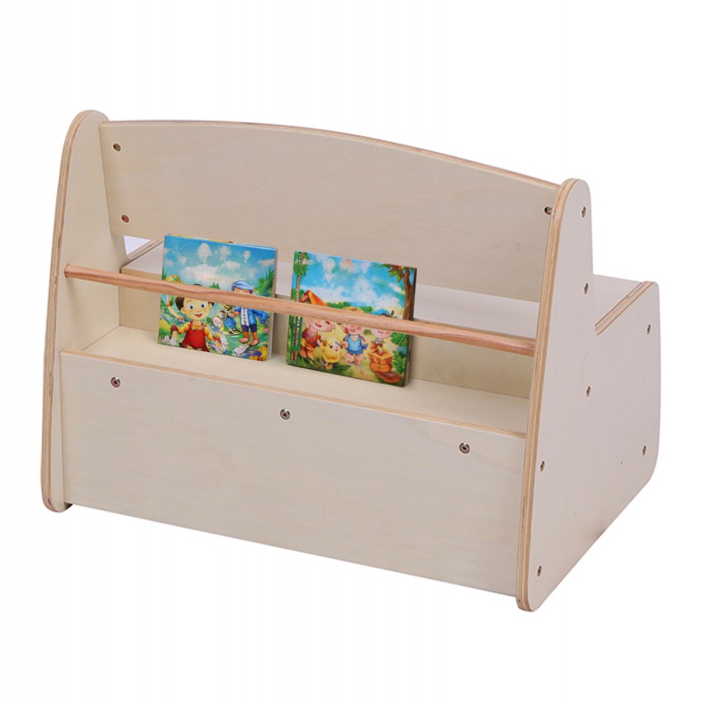 Παγκάκι παιδικό με απόθ.χώρο "RICKI" σε φυσικό χρώμα 63x43x47