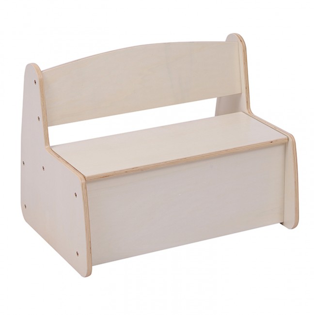 Παγκάκι παιδικό με απόθ.χώρο "RICKI" σε φυσικό χρώμα 63x43x47