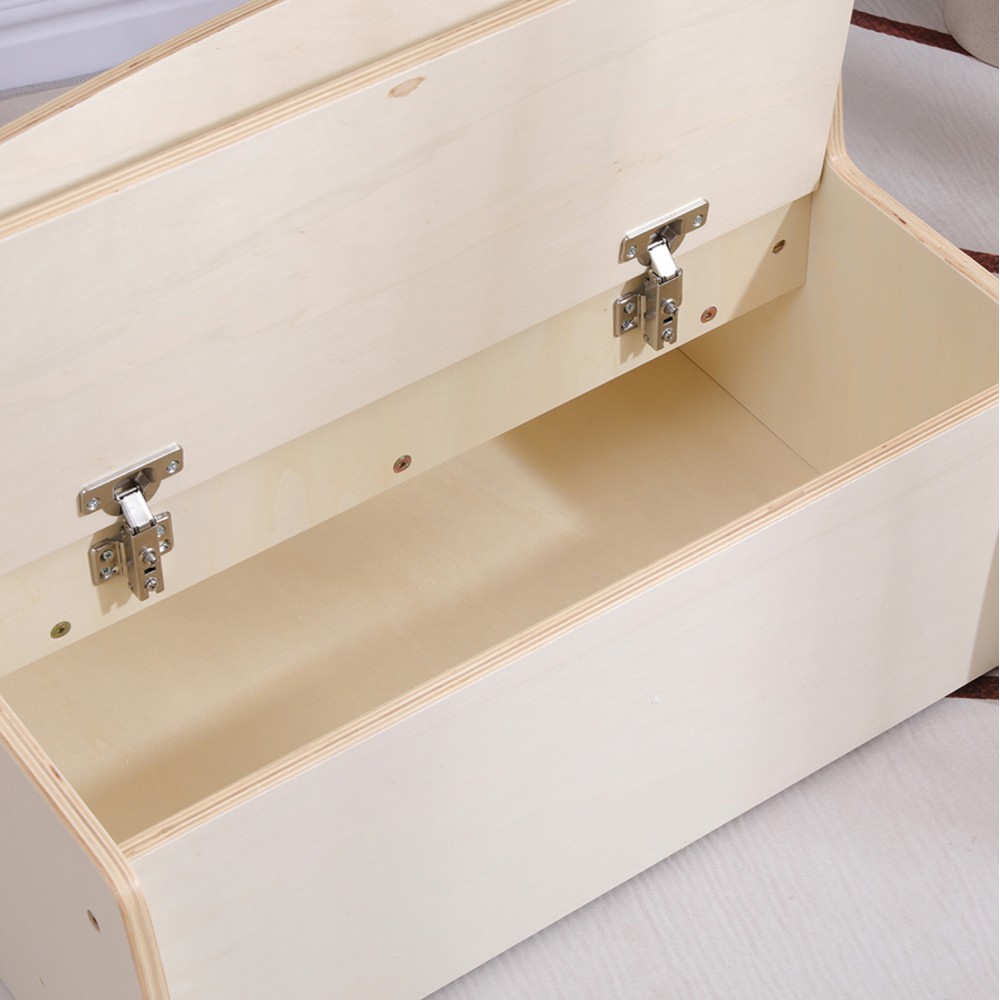 Παγκάκι παιδικό με απόθ.χώρο "RICKI" σε φυσικό χρώμα 63x43x47