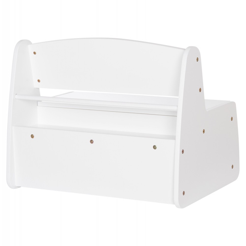 Παγκάκι παιδικό με απόθ.χώρο "RICKI" σε λευκό χρώμα 63x43x47