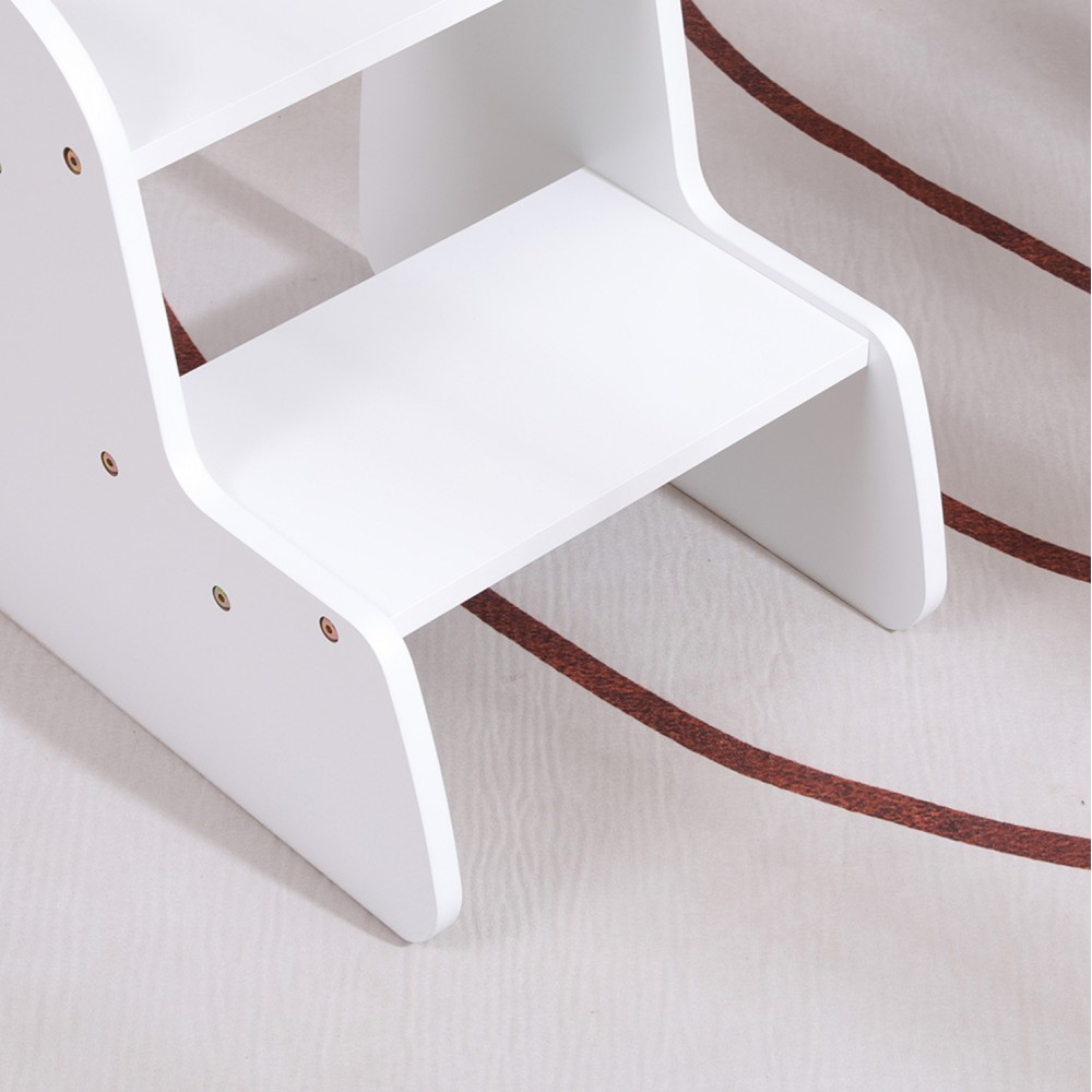 Παιδική σκάλα/σκαμπό "RICKI" σε λευκό χρώμα 33x43.5x40.5