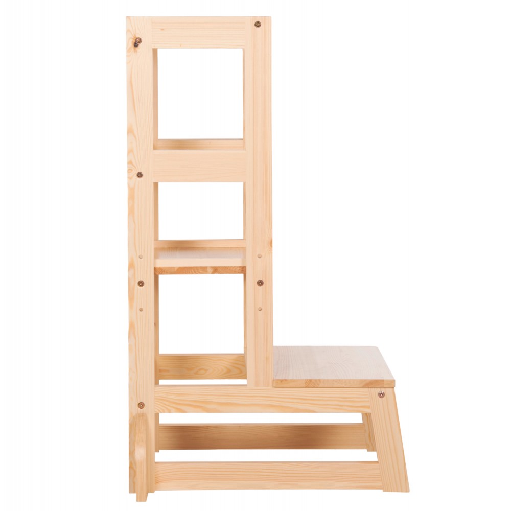 Πύργος εκμάθησης τ. Μοντεσσόρι "PEPE" από ξύλο πεύκου σε φυσικό χρώμα 55x53x90